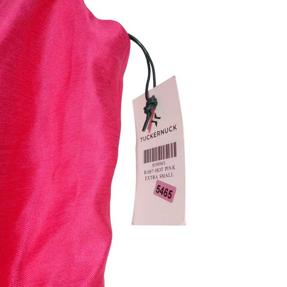 Tuckernuck Hot Pink Satin Square-Neck Midi Dress - Picture 4 of 11